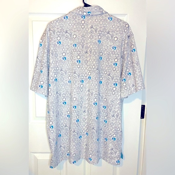 🌺 TORI RICHARD Honolulu Waves Honu Pineapple Hawaiian Aloha Polo Shirt Size XL - Picture 2 of 5